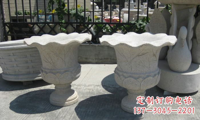 福建大理石花盆雕塑