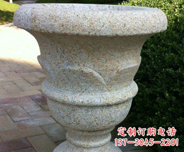 福建大理石花盆石雕,为您的景观添色彩