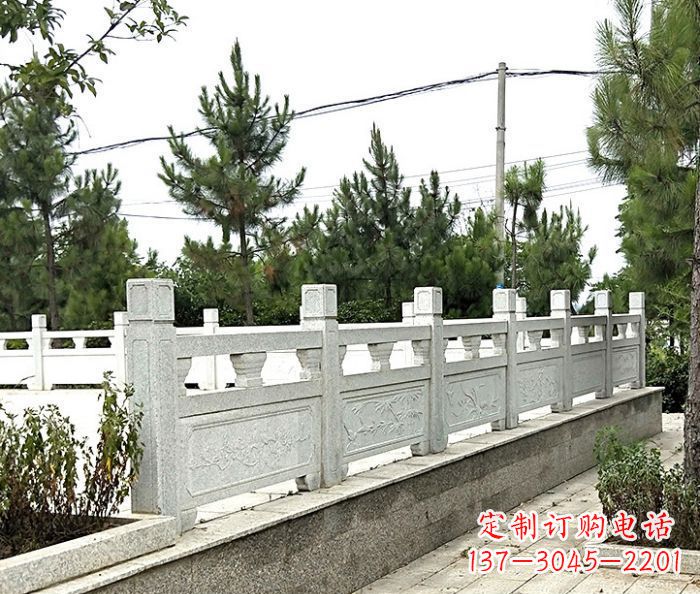 福建大理石栏板石雕，构筑公园景观