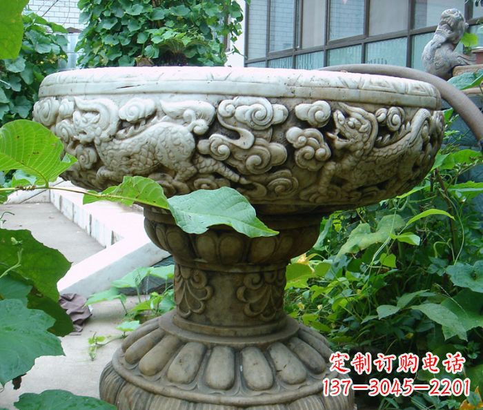 福建公园景观仿古花盆石雕