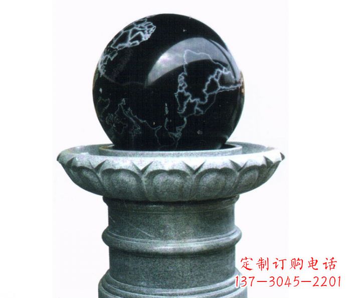 福建公园景观风水球喷泉石雕 (3)