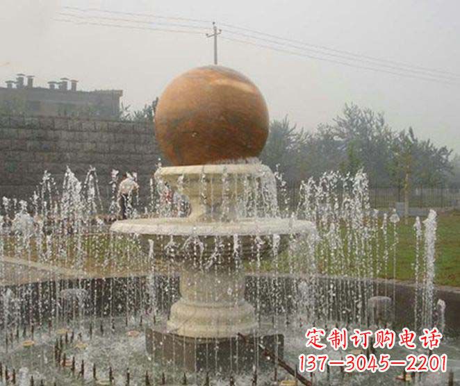福建艺术品级风水球喷泉石雕