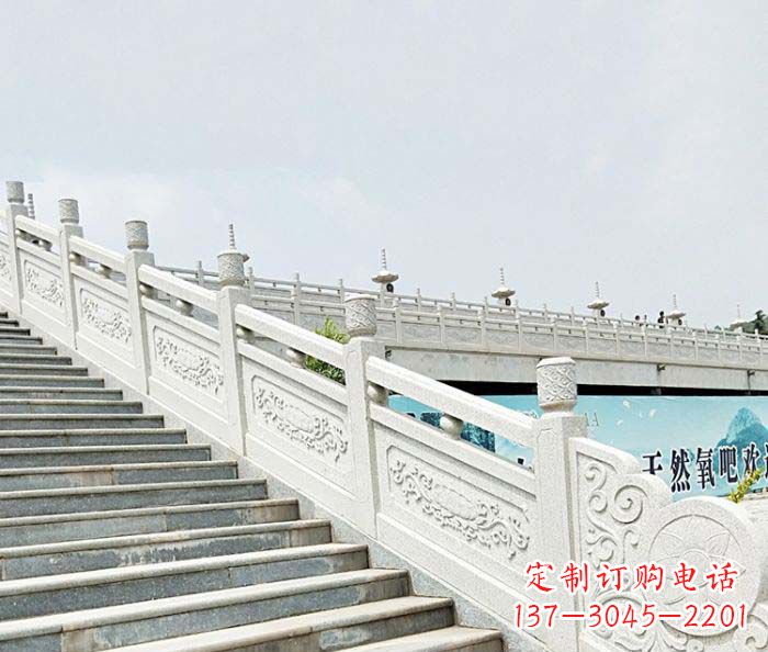 福建精美绝伦的汉白玉石栏板雕塑