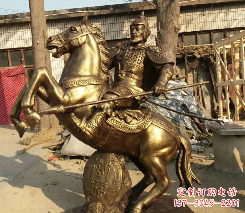 福建公园景观将军骑马铜雕