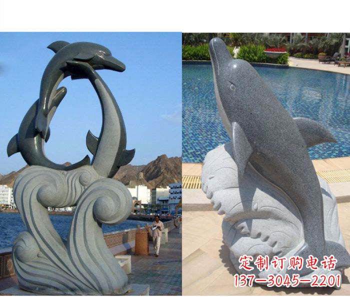 福建艺术精细 海豚雕塑