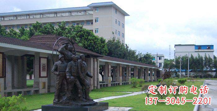 福建公园军人人物铜雕
