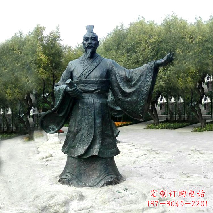 福建孟子铜雕塑，荟萃战国时期智慧精华