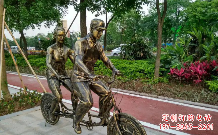福建集休闲、健身、艺术於一体的自行车雕塑