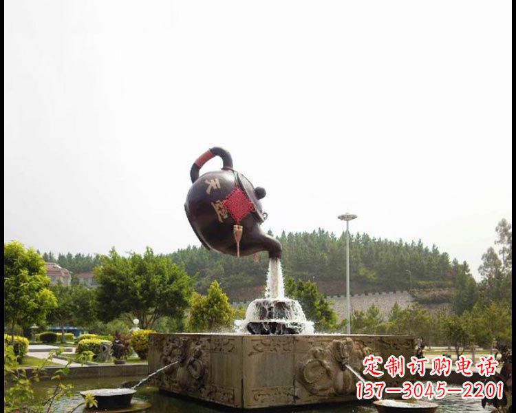 福建传统工艺茶壶铜雕