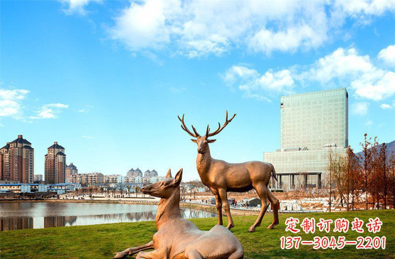 福建优质精美羚羊铜雕塑