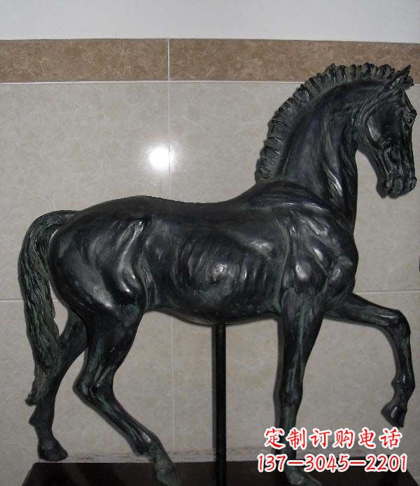 福建公园马动物景观铜雕