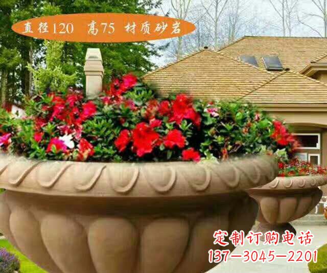 福建高端砂岩花盆雕塑