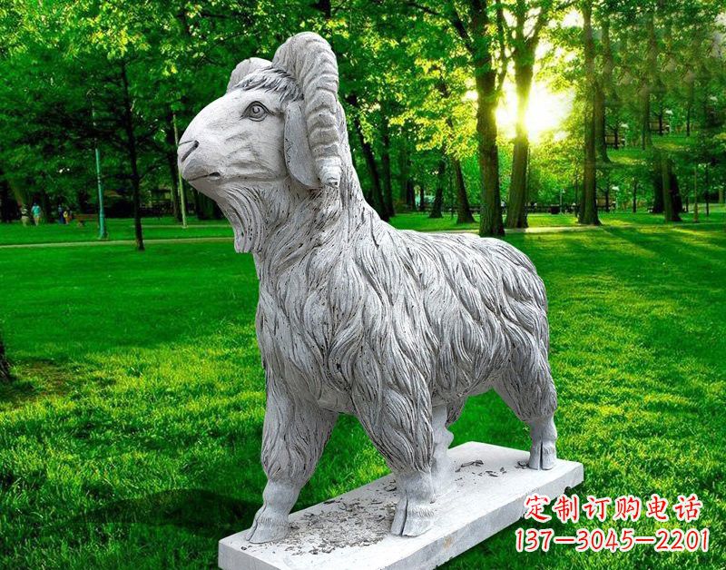 福建欣赏大自然的魅力,园林装饰,定制精美山羊石雕
