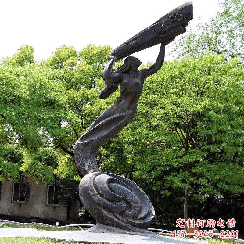 福建公园神话传说人物始母神女娲补天景观雕塑
