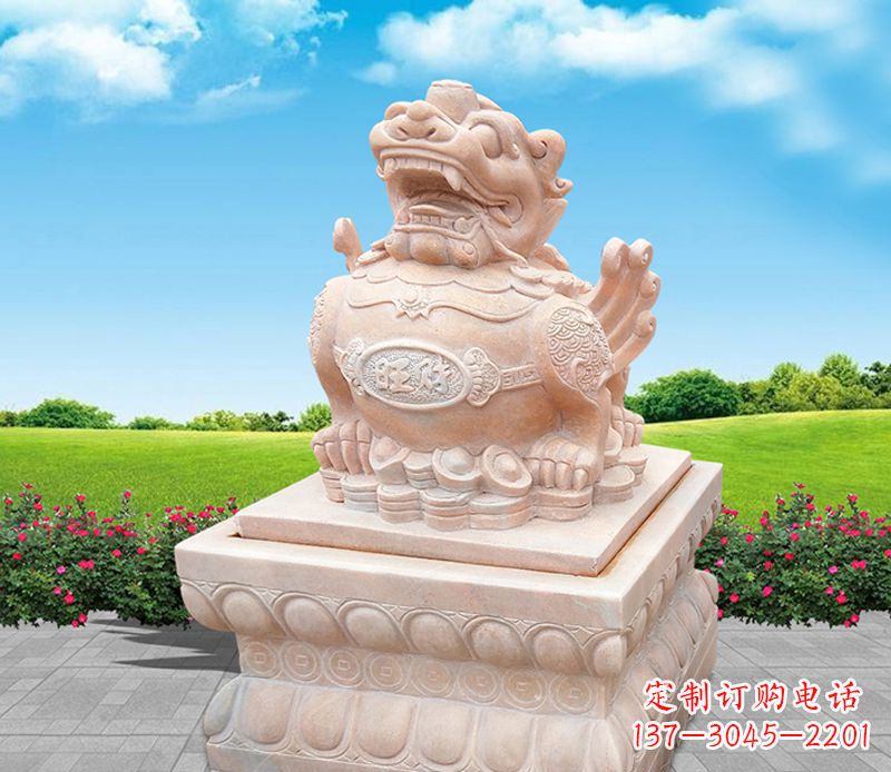 福建公园神兽旺财貔貅石雕