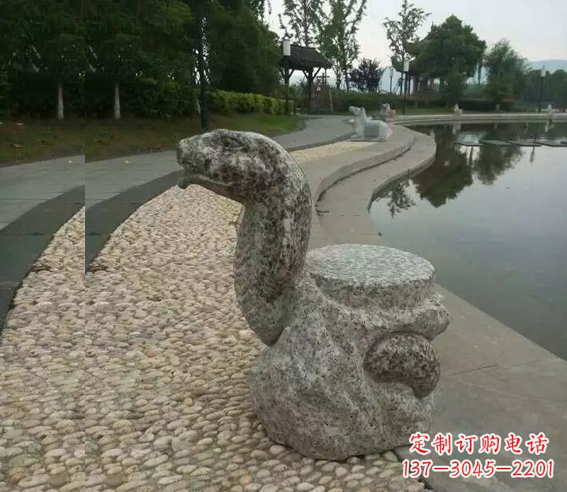 福建中领雕塑-十二生肖蛇石雕
