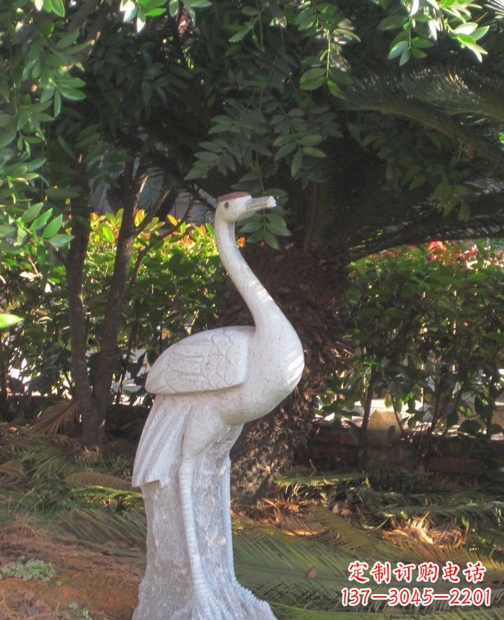 福建仿真丹顶鹤凝结古朴之美的石雕