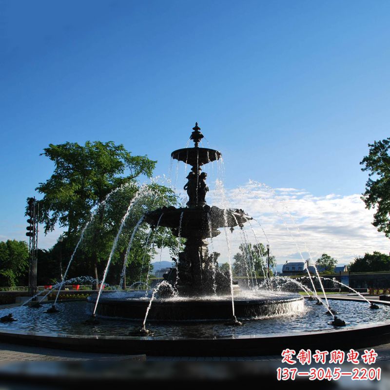 福建精美喷泉雕塑,点缀公园美景