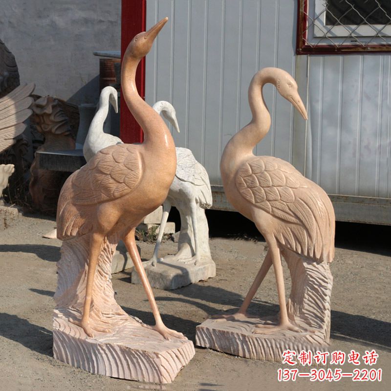 福建精美雕刻仙鹤景观石雕