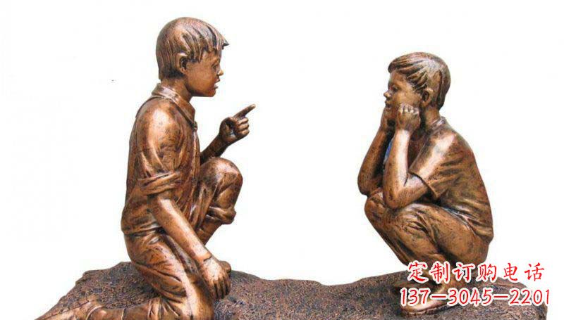 福建专业定制小品铜雕-尊贵的雕塑男孩