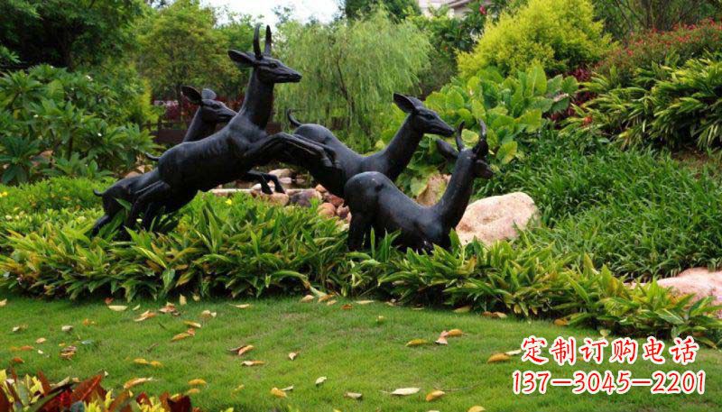 福建活力无限的动物铜雕