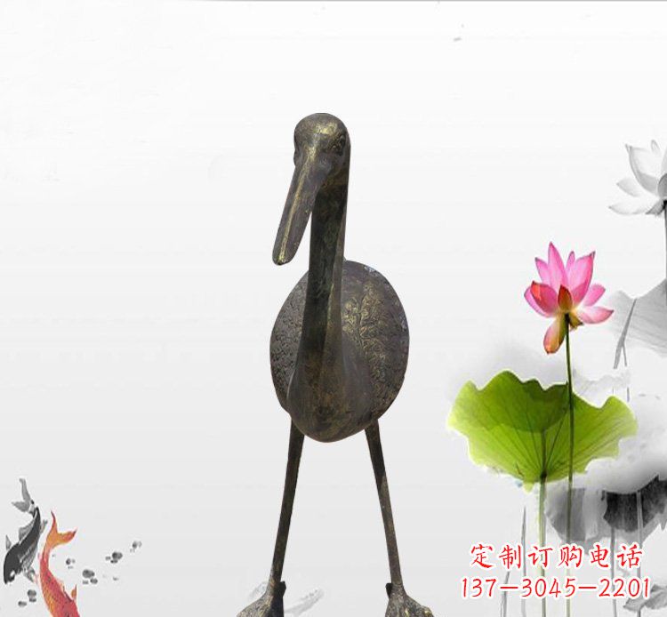 福建高品质铜制仙鹤雕塑