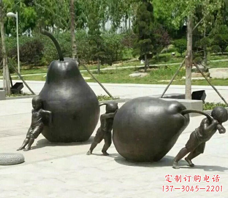 福建迷人的孩童铜雕