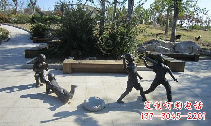 福建精美铜制儿童雕塑