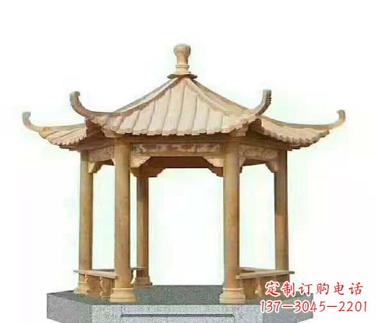 福建晚霞凉亭石雕