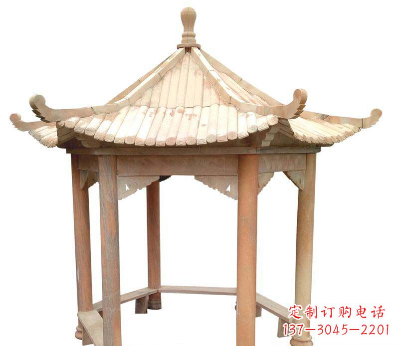 福建精美六角凉亭雕塑