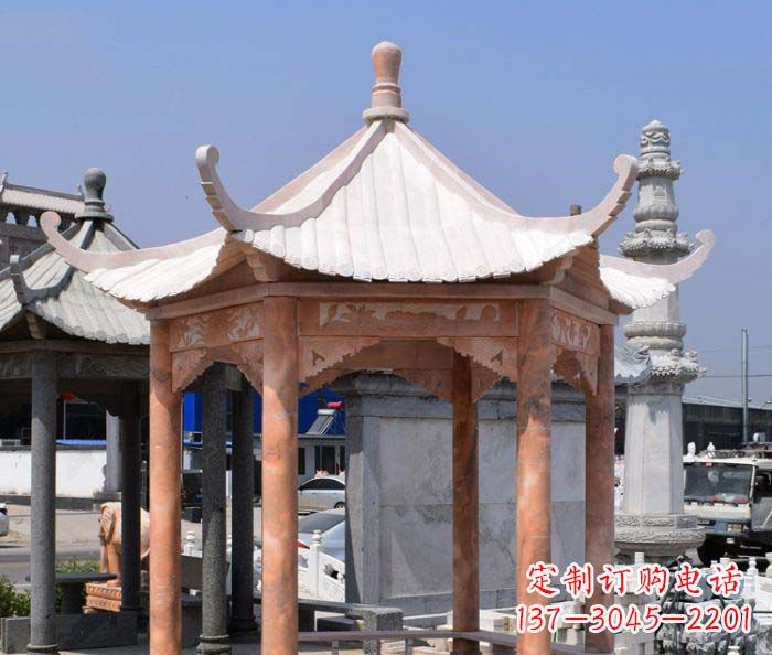 福建中领雕塑设计凉亭雕塑,清新简约添美感
