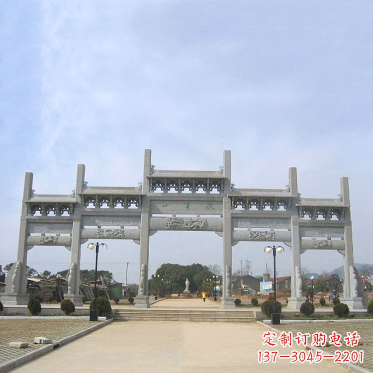 福建定制牌坊雕塑,让传统文化融入现代生活