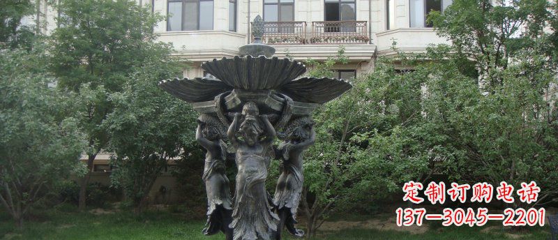 福建公园西方人物喷泉景观铜雕