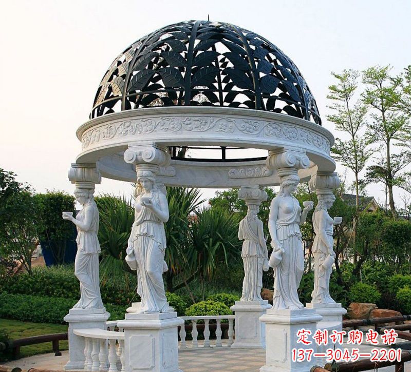福建公园西方人物欧式凉亭石雕