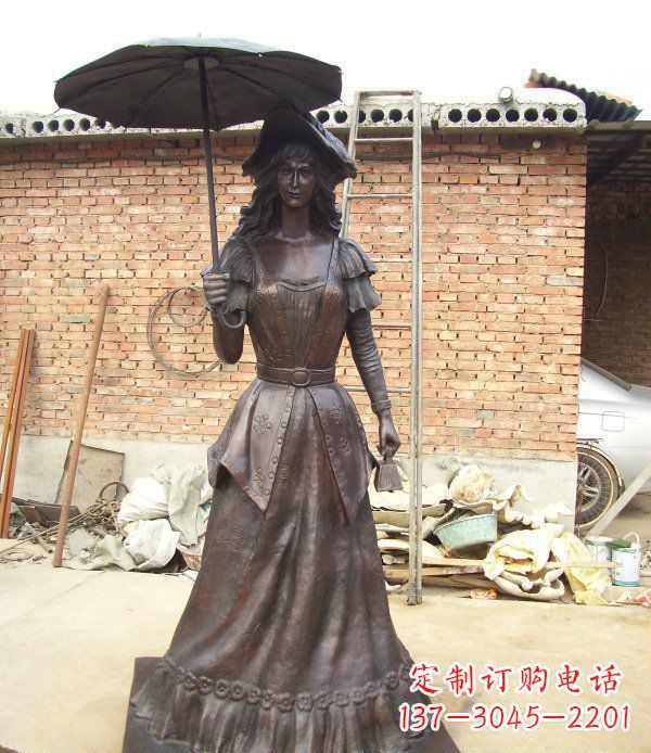 福建公园西洋美女人物铜雕