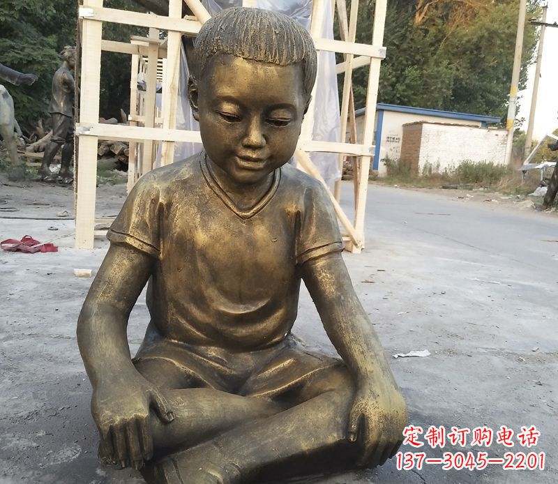 福建孩子们的梦想-铜质儿童雕塑