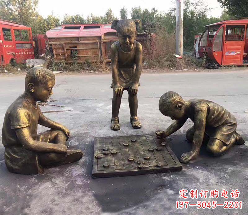 福建铜雕“童年梦想”儿童雕塑