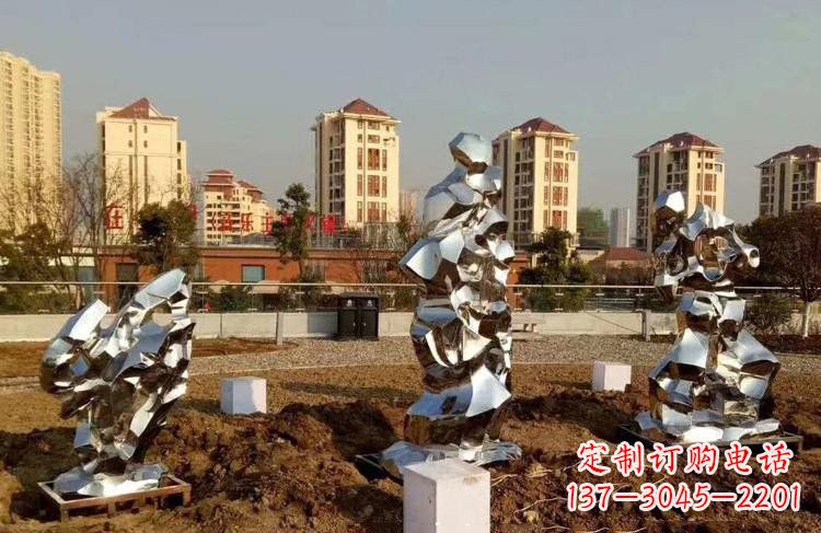 福建定制公园小区不锈钢太湖石雕塑