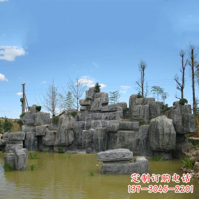 福建公园园林仿真假山流水景观雕塑