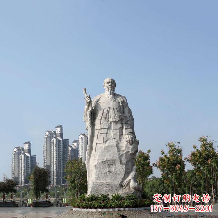 福建具有历史意义的画家齐白石汉白玉雕像