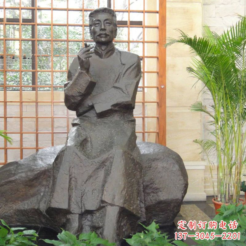福建中领雕塑|传承历史文化的鲁迅铜雕像