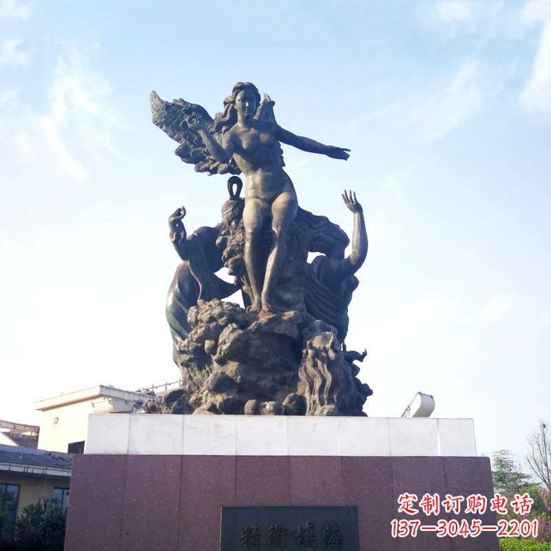 福建雕刻传说——精卫填海景观雕塑