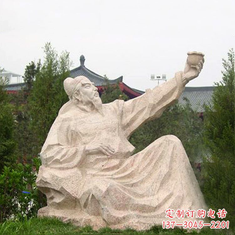 福建以李白石雕彰显高雅艺术