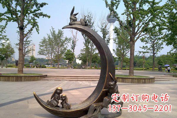 福建典雅月亮铜雕