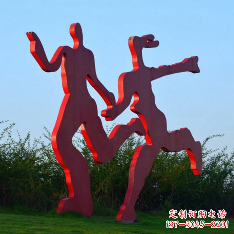福建情侣心剪影雕塑
