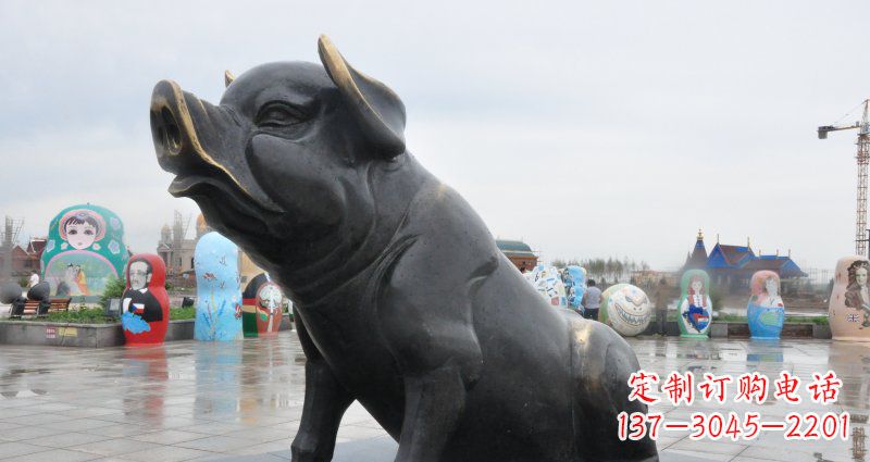 福建活力四射的动物铜雕塑