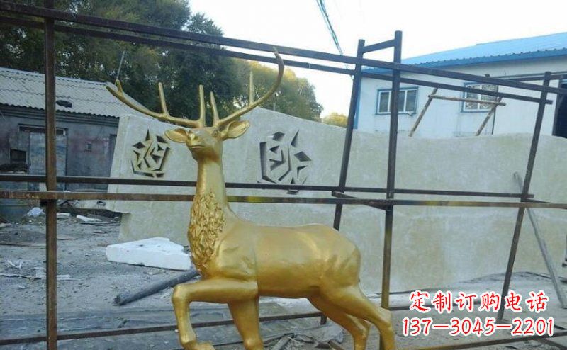 福建室内外羚羊铜雕艺术品