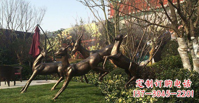 福建中领雕塑精美铜鹿动物雕塑