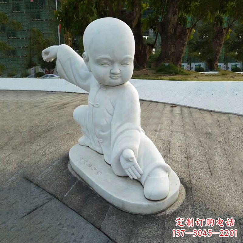 福建瑞士艺术家精美制作的和尚汉白玉石雕塑