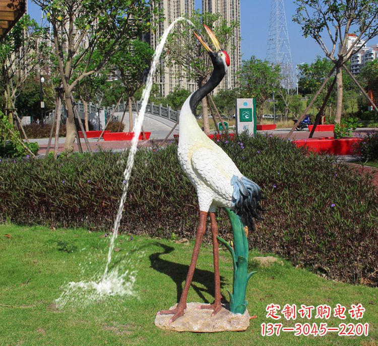 福建精美雕塑仿真仙鹤动物雕塑